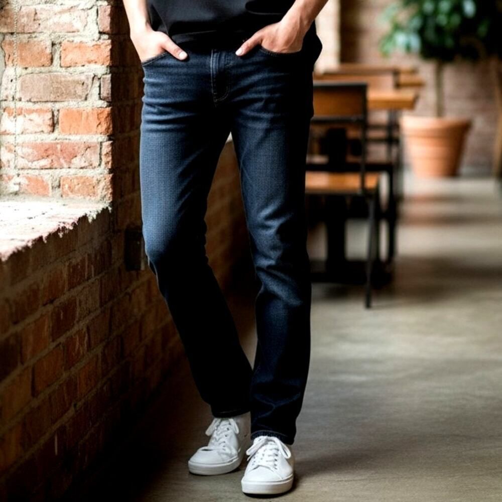 MICHAEL KORS Men's Stylish Black Slim Fit Straight Leg Jeans - Size 36